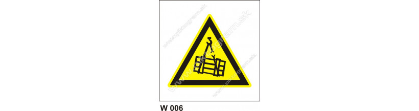 Nebezpečenstvo pádu alebo pohybu zaveseného predmetu - piktogramy
