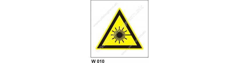 Nebezpečenstvo laserového lúča - bezpečnostné piktogramy, obrázky
