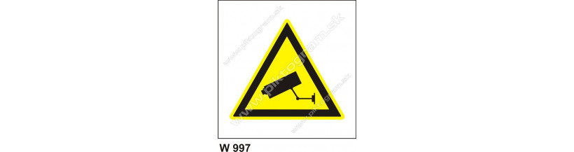 Upozornenie - kamerový systém - bezpečnostná značka