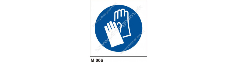 Príkaz na ochranu rúk - piktogram, bezpečnostné značenie