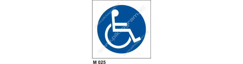 Cesta vyhradená pre užívateľov invalidných vozíkov - bezpečnostné značenie