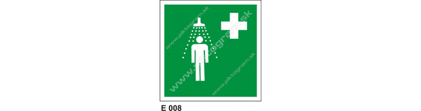 Bezpečnostná sprcha - BOZP označenie