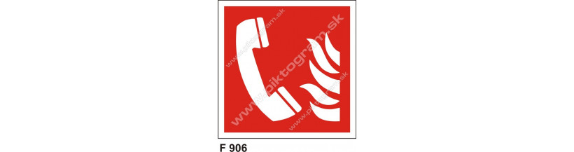 Ohlasovňa požiaru - piktogram podľa normy ISO 7010